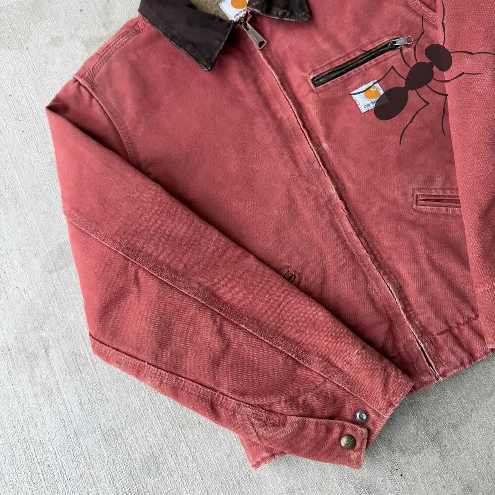 Carhartt WOMENS WJ097 VRS pink Detroit work wear jacket - Picture 2 of 8